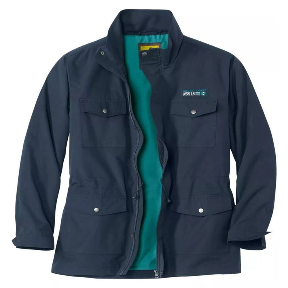 Atlas For Men Mens Multi Pocket Windbreaker / Navy